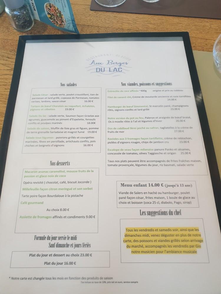 Aux Berges du lac - Menu Image 4